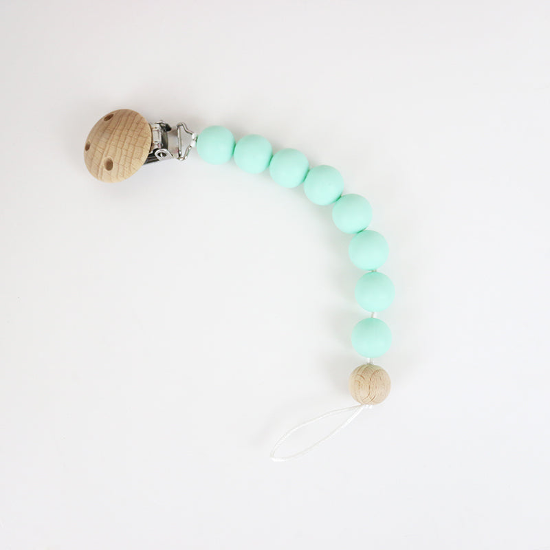 Silicone Bead Pacifier & Teether Clip